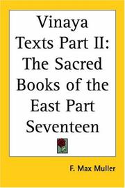 Cover of: Vinaya Texts Part II: The Sacred Books Of The East Part Seventeen