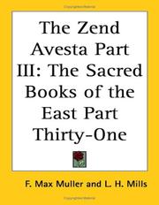 Cover of: The Zend Avesta: The Sacred Books of the East Part Thirty-one