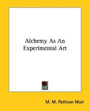 Cover of: Alchemy As An Experimental Art
