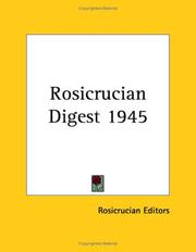 Cover of: Rosicrucian Digest 1945