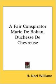 Cover of: A Fair Conspirator Marie De Rohan, Duchesse De Chevreuse