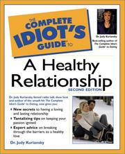 Cover of: The Complete Idiot's Guide(R) to a Healthy Relationship