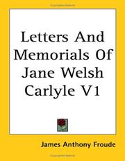 Cover of: Letters and Memorials of Jane Welsh Carlyle