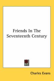 Cover of: Friends In The Seventeenth Century