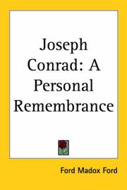Cover of: Joseph Conrad: A Personal Remembrance