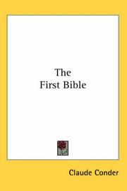 Cover of: The First Bible
