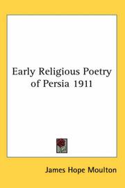 Cover of: Early Religious Poetry of Persia 1911