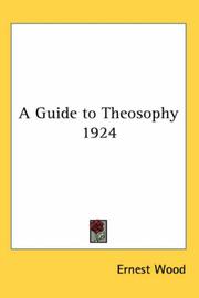 Cover of: A Guide to Theosophy 1924
