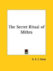 Cover of: The Secret Ritual of Mithra