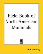 Cover of: Field book of North American mammals
