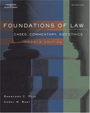 Cover of: Foundations of Law: Cases, Commentary and Ethics (West Legal Studies)