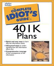 Cover of: The Complete Idiot's Guide to 401(k) Plans (2nd Edition) by CFP, Dee Lee, Wayne G. Bogosian, Wayne G. Bogosian, Dee Lee