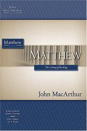 Cover of: The MacArthur Bible Studies: Matthew (Macarthur Bible Study)