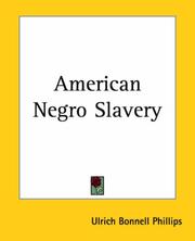 Cover of: American Negro Slavery