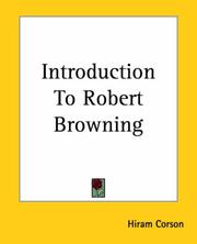 Cover of: Introduction To Robert Browning