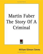 Cover of: Martin Faber The Story Of A Criminal