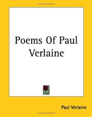 Cover of: Poems Of Paul Verlaine