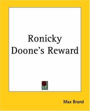 Cover of: Ronicky Doone's Reward