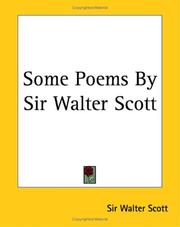 Cover of: Some Poems by Sir Walter Scott