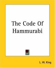 Cover of: The Code of Hammurabi by Leonard William King