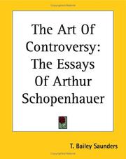 Cover of: The art of controversy: and other posthumous papers