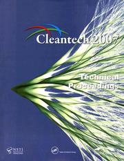 Cover of: Technical Proceedings of the 2007 Cleantech Conference and Trade Show