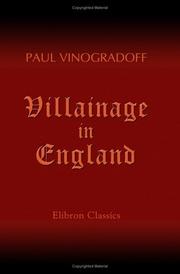 Cover of: Villainage in England by Paul Vinogradoff