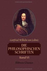 Cover of: Die philosophischen Schriften: Band VI