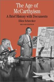 Cover of: Age of McCarthyism: A Brief History With Documents