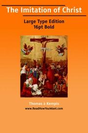 Cover of: The Imitation of Christ (Large Print) by Thomas à Kempis