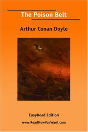 Cover of: The Poison Belt [EasyRead Edition] by Arthur Conan Doyle