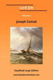 Cover of: Lord Jim Volume 1 [EasyRead Large Edition] by Joseph Conrad