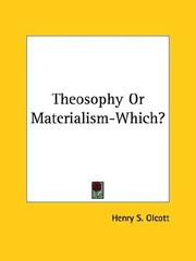 Cover of: Theosophy Or Materialism-Which?