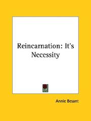 Cover of: Reincarnation by Annie Wood Besant
