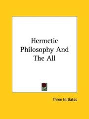 Cover of: Hermetic Philosophy And The All
