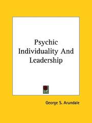 Cover of: Psychic Individuality And Leadership