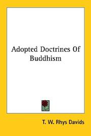 Cover of: Adopted Doctrines Of Buddhism