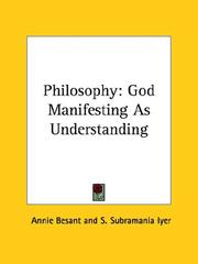 Cover of: Philosophy: God Manifesting As Understanding