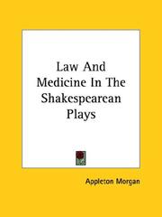 Cover of: Law And Medicine In The Shakespearean Plays