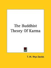Cover of: The Buddhist Theory Of Karma