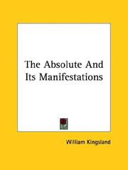 Cover of: The Absolute And Its Manifestations