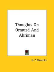 Cover of: Thoughts On Ormuzd And Ahriman