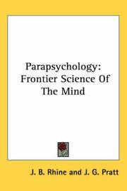 Cover of: Parapsychology: Frontier Science of the Mind