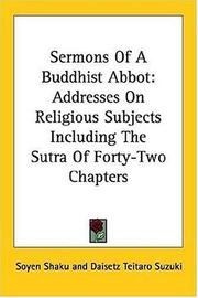 Cover of: Sermons Of A Buddhist Abbot by Soyen Shaku