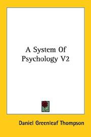Cover of: A System Of Psychology V2