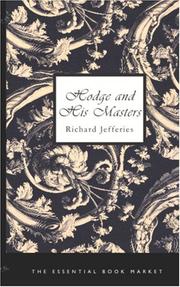Hodge and His Masters by Richard Jefferies