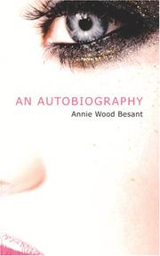 Cover of: Annie Besant: an autobiography