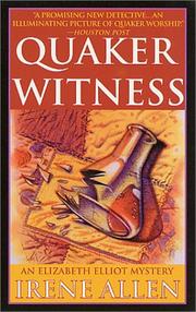 Cover of: Quaker Witness (An Elizabeth Elliot Mystery)