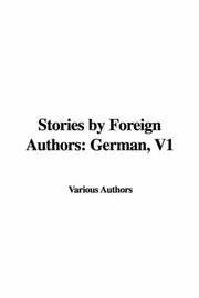 Cover of: Stories by Foreign Authors: German, V1