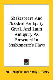 Shakespeare et l'antiquité by Paul Stapfer